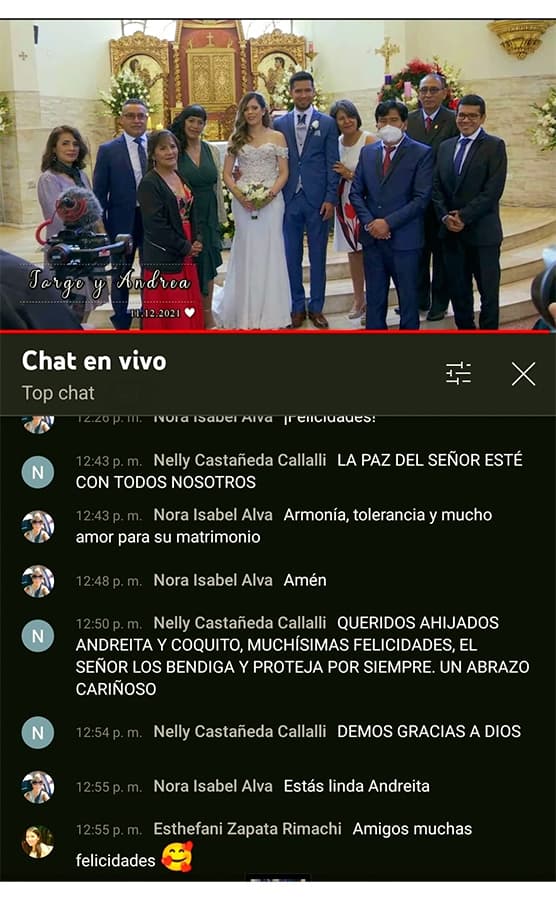 Transmisión en Vivo para Bodas, Marcas y Negocios Transmisión en Vivo para bodas